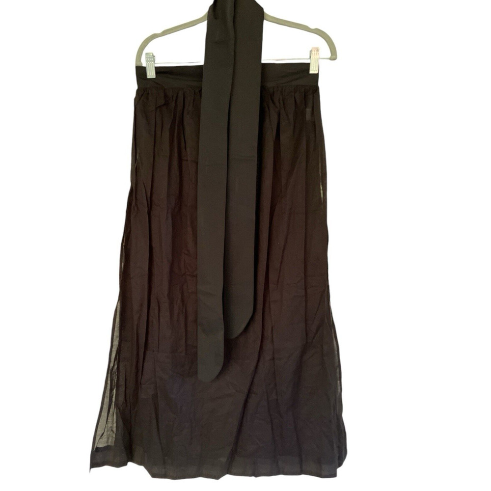 NWT Spanx Wrap Swim Suit Coverup Black Midi Length Sz Sm/Med Semi Sheer